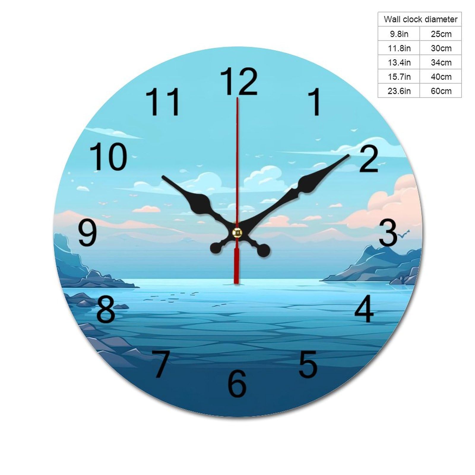 Amazon.com: VAGGUT Scenery Silent Non-Ticking Wooden Decorative